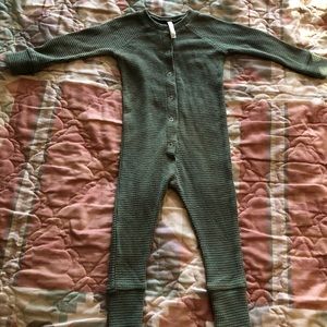 Rylee and cru onesie jumper green waffle knit